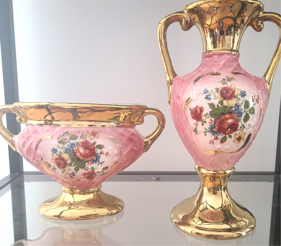 Antique empire style  vase and dish set - Classic & Kitsch