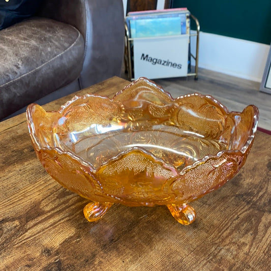 Vintage Carnival Glass Dish - Classic & Kitsch