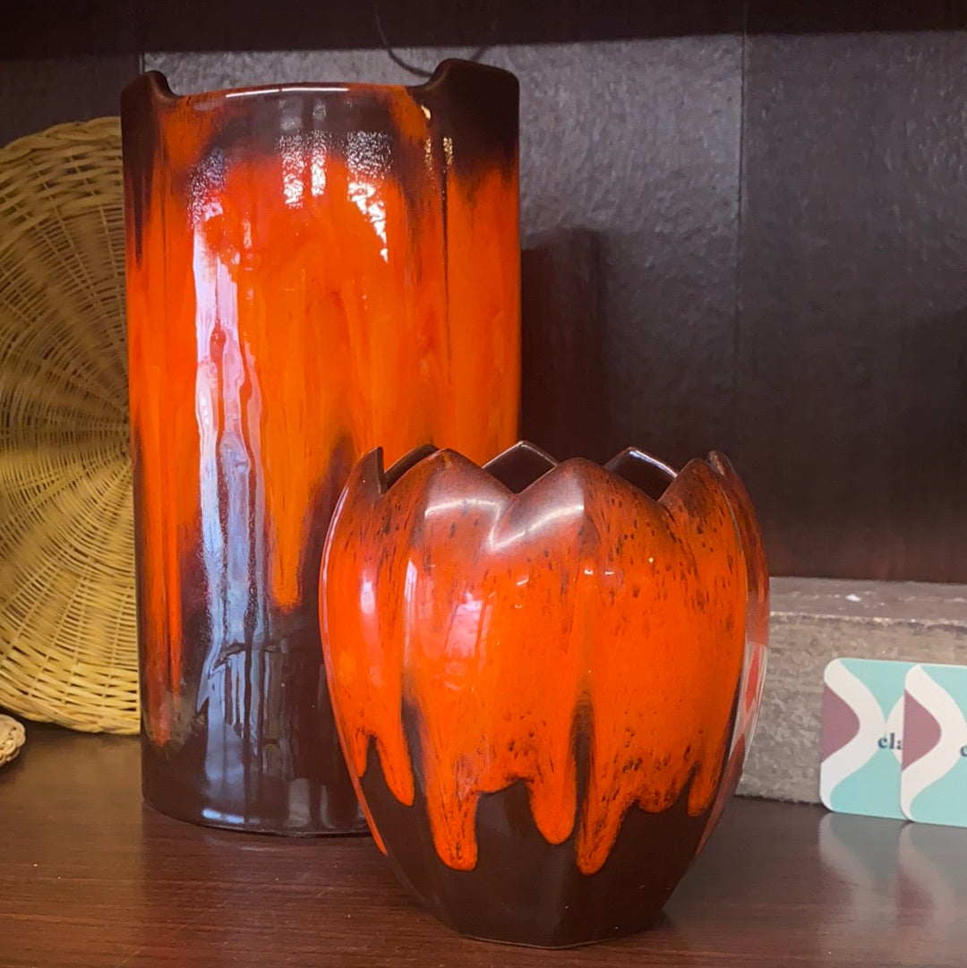 Canadiana  Pottery Orange drip beauty - Classic & Kitsch