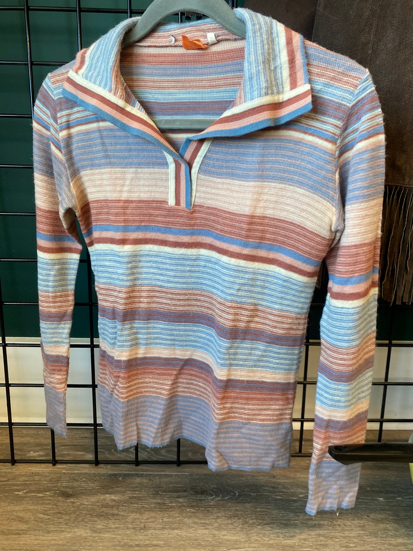1970s Striped Pastel Shirt - Classic & Kitsch