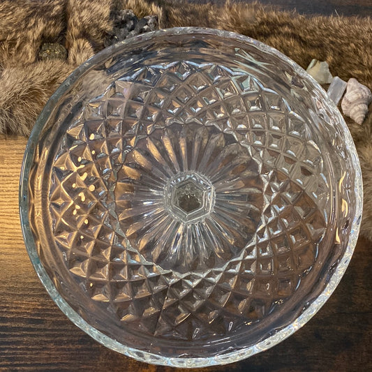 Vintage Crystal Cake Tray - Classic & Kitsch