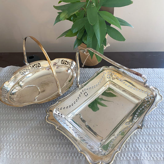 Silver Basket set of 2 - Mother’s Day - Classic & Kitsch